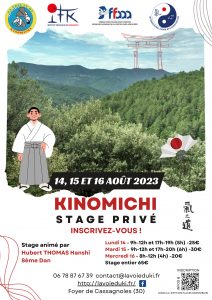 Stage d’été privé de kinomichi animé par Hubert Thomas Hanshi 8ème DAN à Cassagnoles (30) @ Foyer communal de Cassagnoles (30)