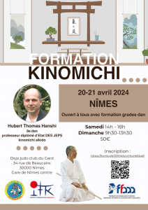 Formation kinomichi 20-21/04/2024 @ Dojo judo club du Gard